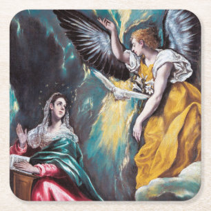 Dessous-de-verre Carré En Papier L'Annonciation, El Greco