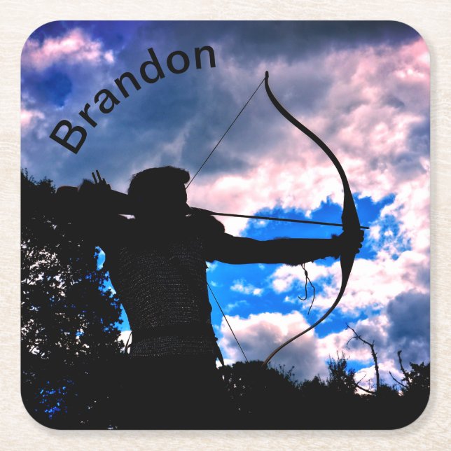 Dessous-de-verre Carré En Papier L'archer (Devant)