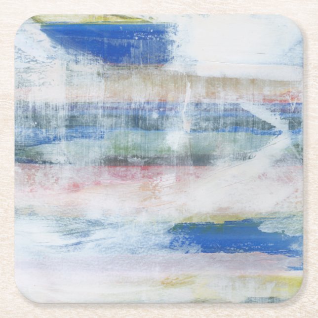 Dessous-de-verre Carré En Papier Laver blanc II (Devant)