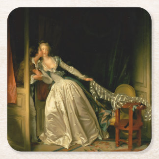 Dessous-de-verre Carré En Papier Le Baiser dérobé Fragonard