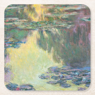 Dessous-de-verre Carré En Papier Le Bassin aux Nymphéas, Monet