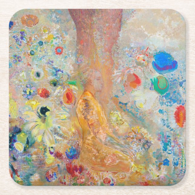 Dessous-de-verre Carré En Papier Le Bouddha, Redon (Devant)