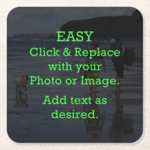 Dessous-de-verre Carré En Papier Le clic facile et remplacent l'image pour créer