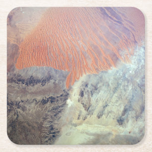 Dessous-de-verre Carré En Papier Le Désert Du Sahara En Algérie, Afrique Du Nord.