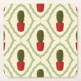Dessous-de-verre Carré En Papier Le Dessous de Plat Pot de Cactus