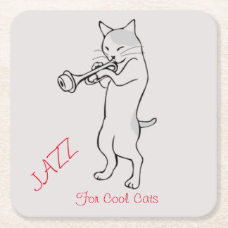 Dessous-de-verre Carré En Papier Le Jazz Pour Les Chats Cool