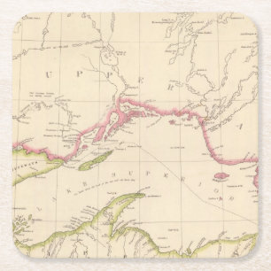 Dessous-de-verre Carré En Papier Le lac Supérieur