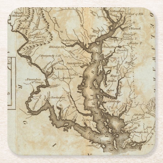Dessous-de-verre Carré En Papier Le Maryland 4 (Devant)