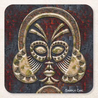 Dessous-de-verre Carré En Papier Le masque