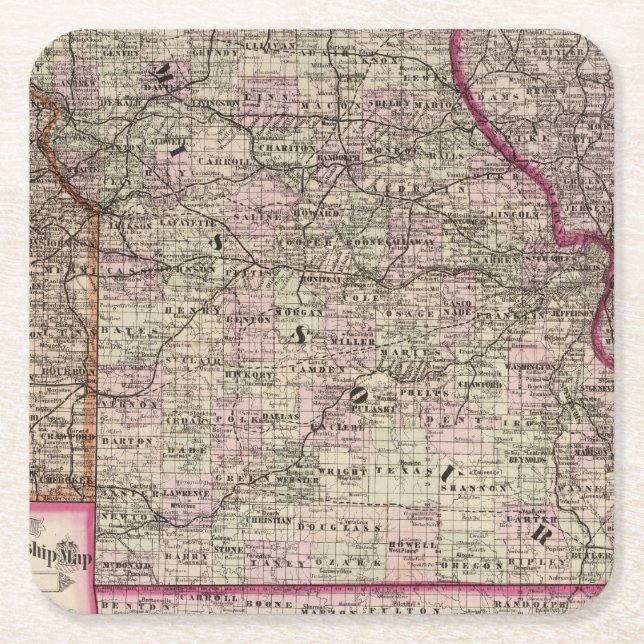 Dessous-de-verre Carré En Papier Le Missouri 7 (Devant)