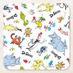 Dessous-de-verre Carré En Papier Le monde du modèle de Dr Seuss