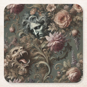 Dessous-de-verre Carré En Papier Le paradoxe du gardien de route - Coussin mythique