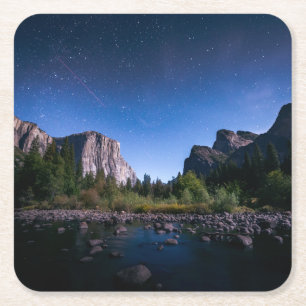 Dessous-de-verre Carré En Papier Le parc national laiteux de la manière   Yosemite
