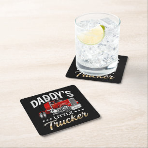 Dessous-de-verre Carré En Papier Le Petit Camionneur de Papa