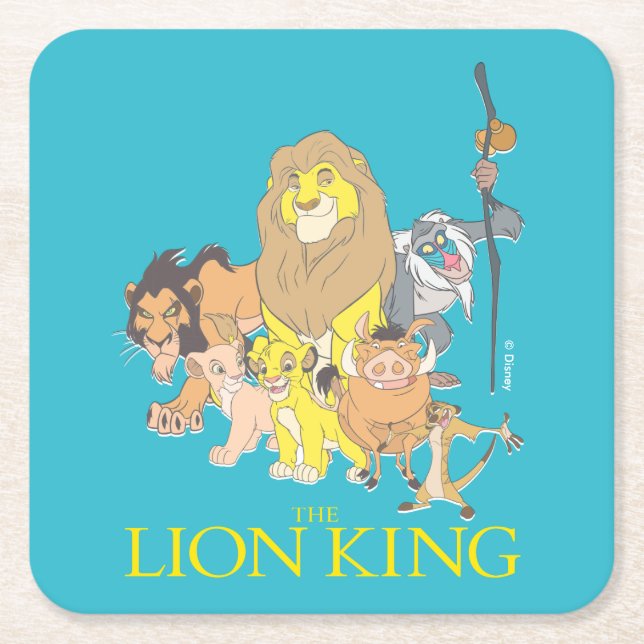 Dessous-de-verre Carré En Papier Le Roi Lion| Titre et caractères (Devant)