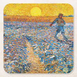 Dessous-de-verre Carré En Papier Le Sower, Van Gogh