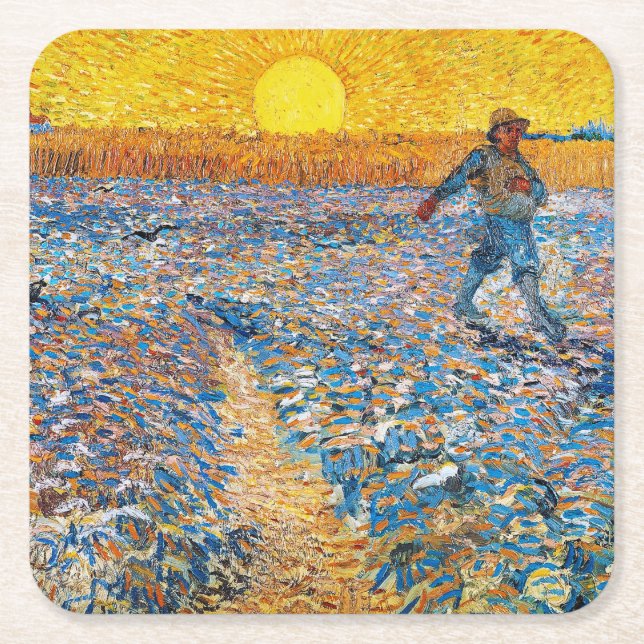 Dessous-de-verre Carré En Papier Le Sower, Van Gogh (Devant)