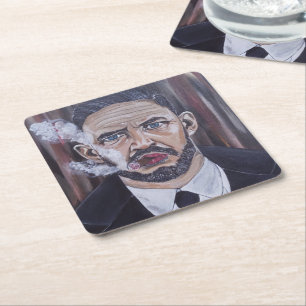 Dessous-de-verre Carré En Papier Le tableau de l'homme de main par Alfred Fox