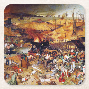 Dessous-de-verre Carré En Papier Le triomphe de la mort, Pieter Bruegel