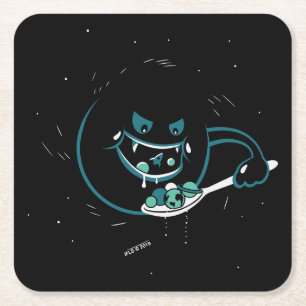 Dessous-de-verre Carré En Papier Le trou noir dévore