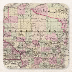 Dessous-de-verre Carré En Papier Le Wisconsin 9