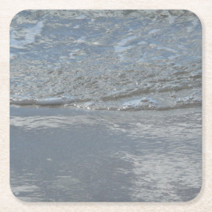 Dessous-de-verre Carré En Papier L'eau sur la plage Photographie Abstraite