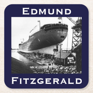 Dessous-de-verre Carré En Papier L'Edmund Fitzgerald