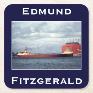 Dessous-de-verre Carré En Papier L'Edmund Fitzgerald