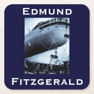 Dessous-de-verre Carré En Papier L'Edmund Fitzgerald