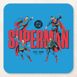 Dessous-de-verre Carré En Papier Légendes de Superman pour toujours Graphique