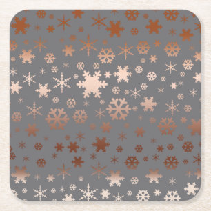 Dessous-de-verre Carré En Papier L'Élégant Snowflake