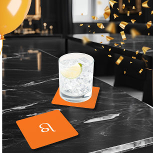 Dessous-de-verre Carré En Papier Leo zodiac - néon orange