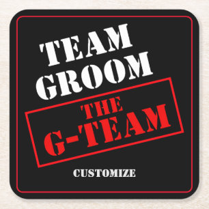 Dessous-de-verre Carré En Papier L'équipe G-Team Groom