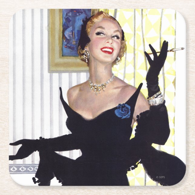 Dessous-de-verre Carré En Papier Les femmes intelligentes sont dangereuses aussi (Devant)