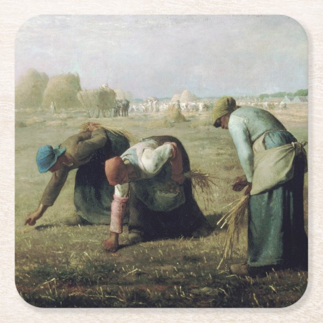 Dessous-de-verre Carré En Papier Les Gleaners, Jean-François Millet, 1857 (Devant)