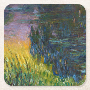 Dessous-de-verre Carré En Papier Les Nappes d'Eau - Réglage Soleil, Claude Monet, 1