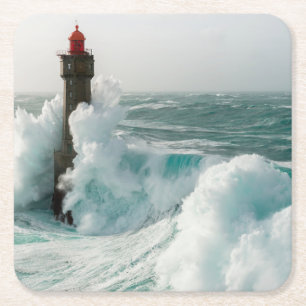 Dessous-de-verre Carré En Papier Les phares Jument Phare Ouessant France