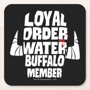 Dessous-de-verre Carré En Papier Les Pierrafeu Membre Loyal Order Water Buffalo