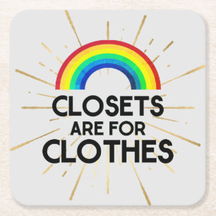 Dessous-de-verre Carré En Papier Les Vêtements Sont Pour Gay pride
