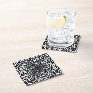 Dessous-de-verre Carré En Papier lettres arabes