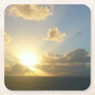 Dessous-de-verre Carré En Papier Lever du soleil sur San Juan II Porto Rico