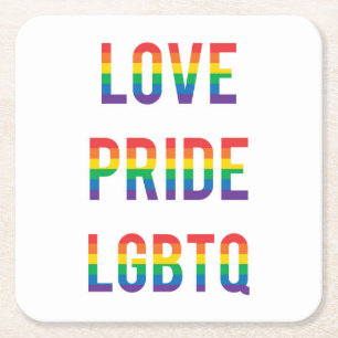 DESSOUS-DE-VERRE CARRÉ EN PAPIER LGBTQ