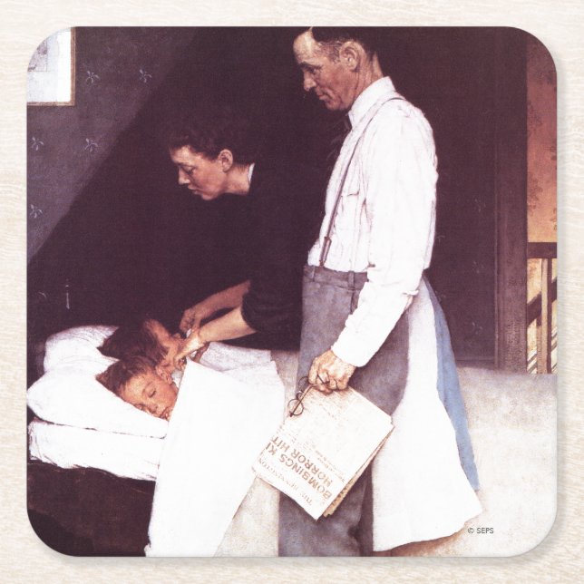 Dessous-de-verre Carré En Papier Liberté de la peur (Devant)