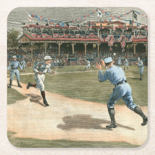 Dessous-de-verre Carré En Papier Ligue nationale de baseball 1886