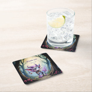 Dessous-de-verre Carré En Papier Lilac Whisper – Gardien de la Forêt Enchantée