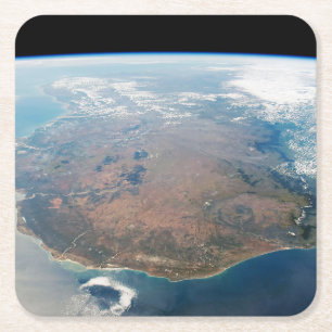 Dessous-de-verre Carré En Papier L'Île De Madagascar.