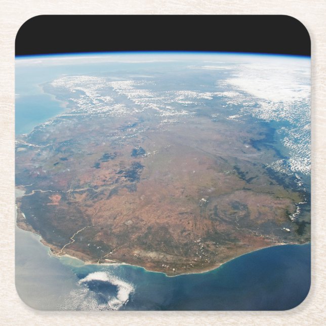 Dessous-de-verre Carré En Papier L'Île De Madagascar. (Devant)