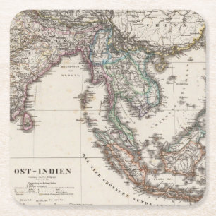 Dessous-de-verre Carré En Papier L'Inde est