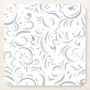 Dessous-de-verre Carré En Papier Line Art, Kangaroo, Dessous de verre papier fantôm