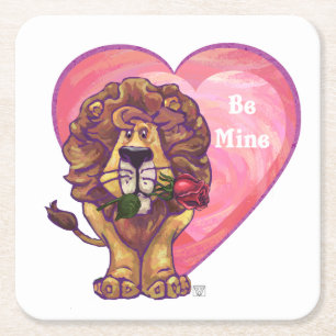 Dessous-de-verre Carré En Papier Lion Saint Valentin
